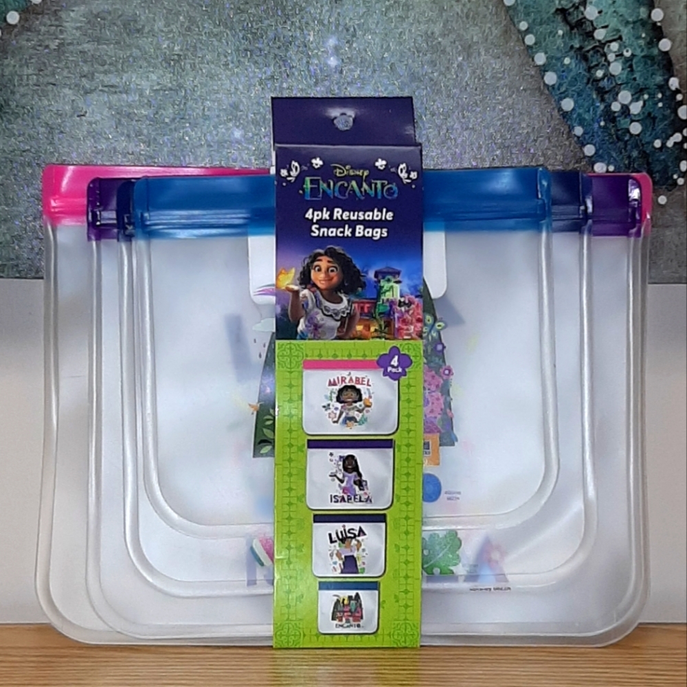Disney Encanto Reusable Snack Bags 4pc NWT